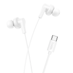 HOCO M114 Auricolare a Filo con Connettore Type-C e Cuffiette InEar - Bianco