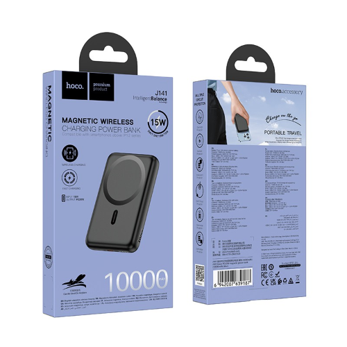 HOCO Power Bank Magnetico J141 da 10000mAh MagSafe - Nero