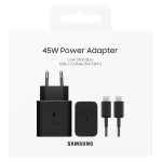 SAMSUNG Kit EP-T4511 Kit Caricabatteria da Casa 45W e Cavetto Type-C to Type-C - Nero