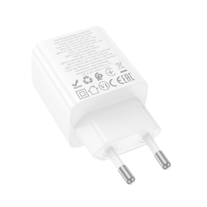 HOCO N55 Caricabatteria da Casa PD 20W con 2x Ingressi USB-C e 2x Ingressi USB-A - Bianco