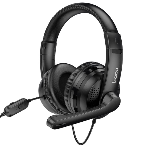 HOCO W103 Cuffia Gaming con Microfono e Cavo da 1.2mt - Nero
