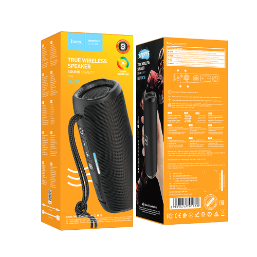 HOCO HC16 Speaker Wireless con Bluetooth 5.3, Jack 3.5mm e Slot MicroSd - Black
