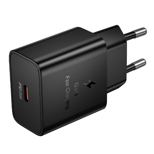 HOCO N76 Caricabatteria da Casa con Ingresso USB-C PD 25W GaN - Nero