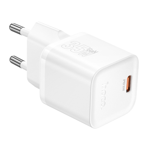 HOCO N66 Caricabatteria da Casa GaN "Mini Size" con Ingresso Type-C PD 35W - Bianco