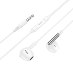 HOCO M123 Auricolare a Filo con Jack 3.5 e Cuffiette a Capsula - Bianco